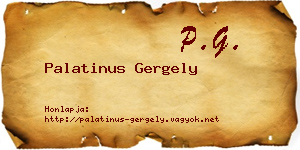 Palatinus Gergely névjegykártya