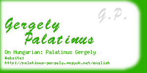 gergely palatinus business card